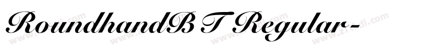 RoundhandBT Regular字体转换